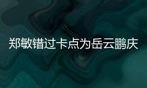 包作云鹏郑敏卡点0红庆生为岳为补错过偿 发